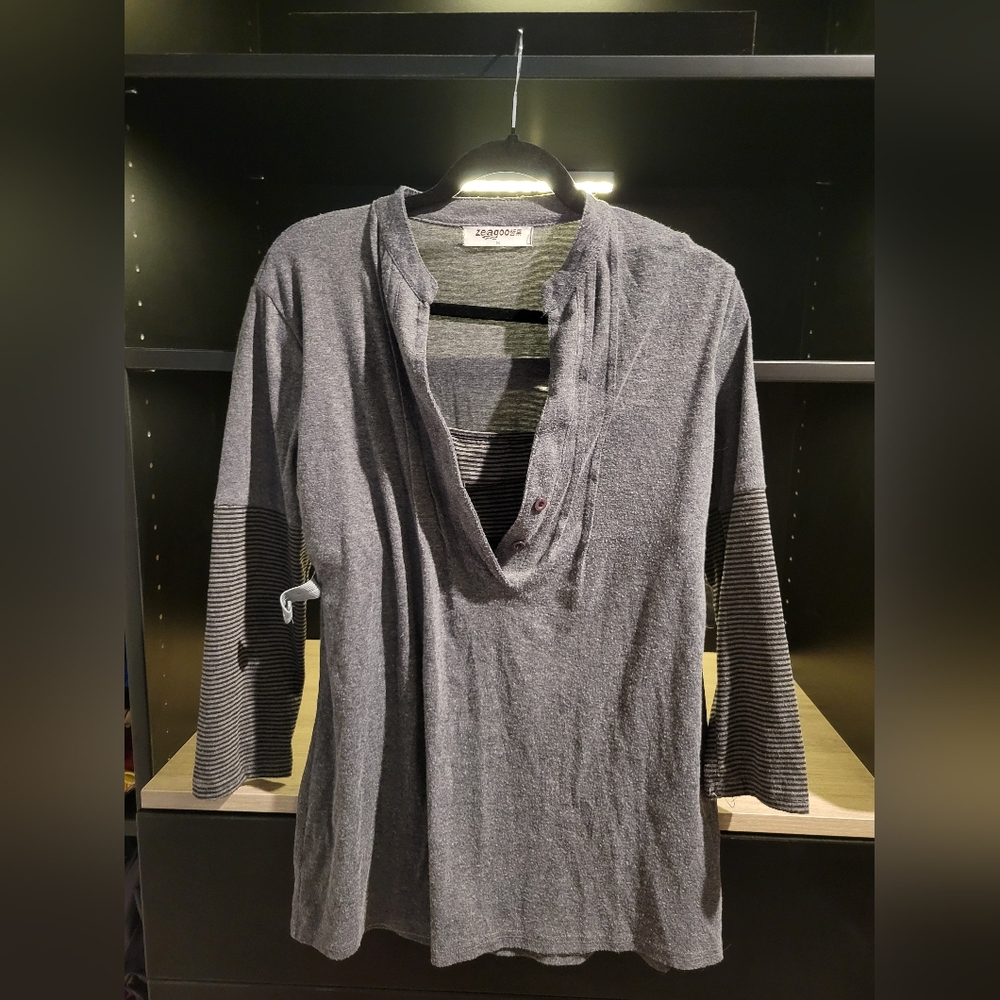Womens gray nursing shirt
